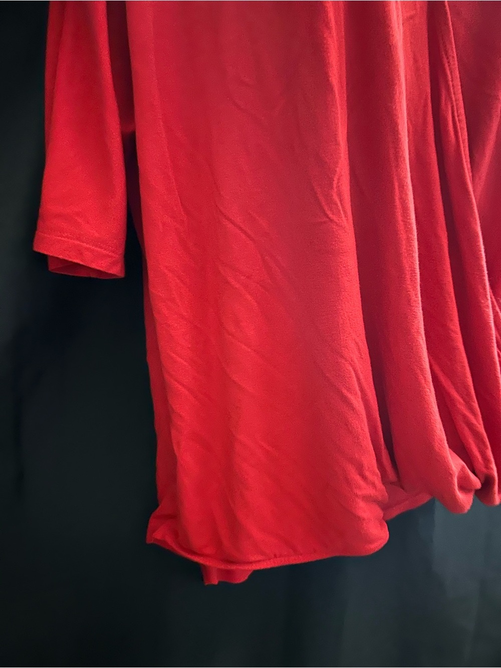 VENUS Women’s Red Draped Surplice Blouse MD - Picture 6 of 10